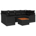 Set de canapele pentru grădină 7 pcs Negru - WALTI WALTI