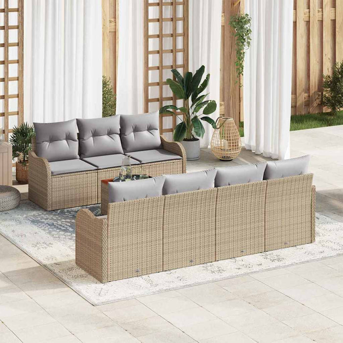 Set de canapele pentru grădină 8 pcs Bej, gri deschis - WALTI WALTI
