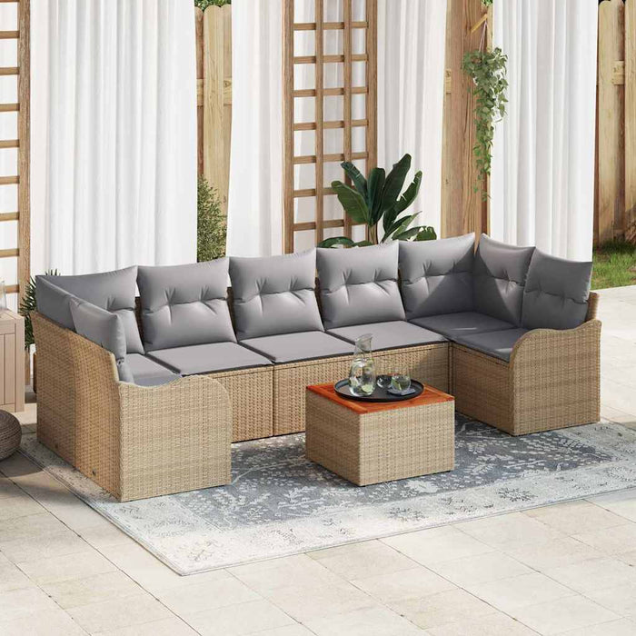 Set de canapele pentru grădină 8 pcs Bej, gri deschis - WALTI WALTI