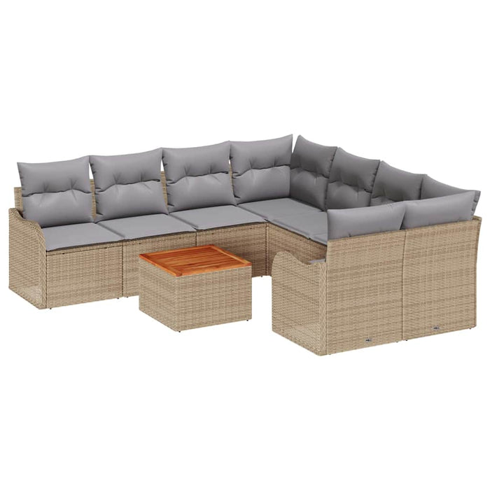 Set de canapele pentru grădină 9 pcs Bej, gri deschis - WALTI WALTI