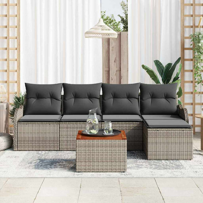 Set de canapele pentru grădină 6 pcs Gri - WALTI WALTI