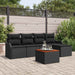 Set de canapele pentru grădină 6 pcs Negru - WALTI WALTI