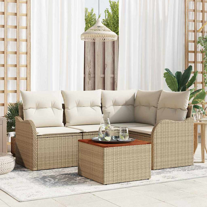 Set de canapele pentru grădină 5 pcs Bej, alb - WALTI WALTI