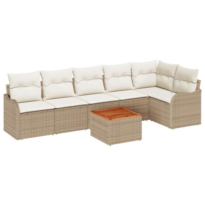 Set de canapele pentru grădină 7 pcs Bej, alb - WALTI WALTI