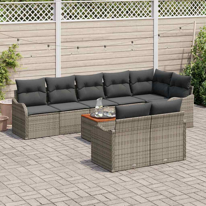 Set de canapele pentru grădină 9 pcs Gri - WALTI WALTI