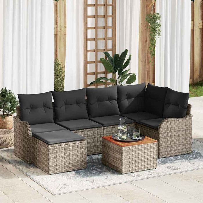 Set de canapele pentru grădină 7 pcs Gri - WALTI WALTI