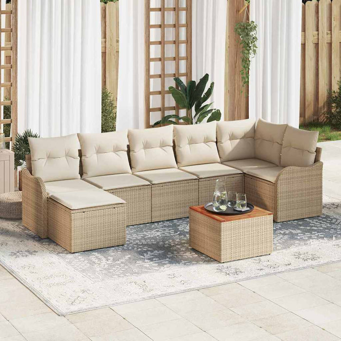 Set de canapele pentru grădină 8 pcs Bej, alb - WALTI WALTI