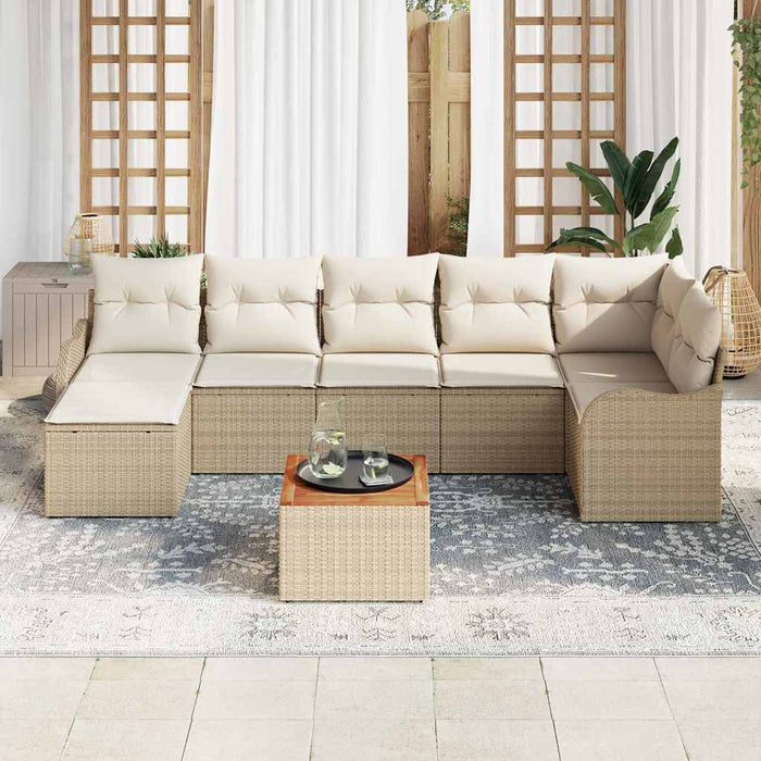 Set de canapele pentru grădină 8 pcs Bej, alb - WALTI WALTI