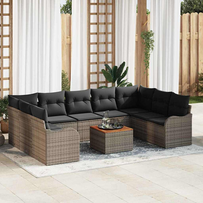 Set de canapele pentru grădină 10 pcs Gri - WALTI WALTI