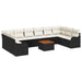 Set de canapele pentru grădină 11 pcs Negru, alb - WALTI WALTI