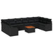 Set de canapele pentru grădină 11 pcs Negru - WALTI WALTI