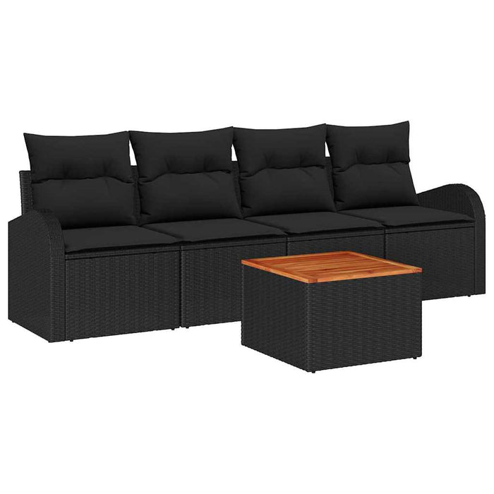 Set de canapele pentru grădină 5 pcs Negru - WALTI WALTI