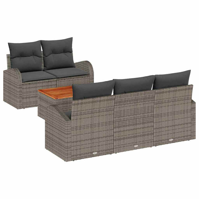 Set de canapele pentru grădină 6 pcs Gri - WALTI WALTI