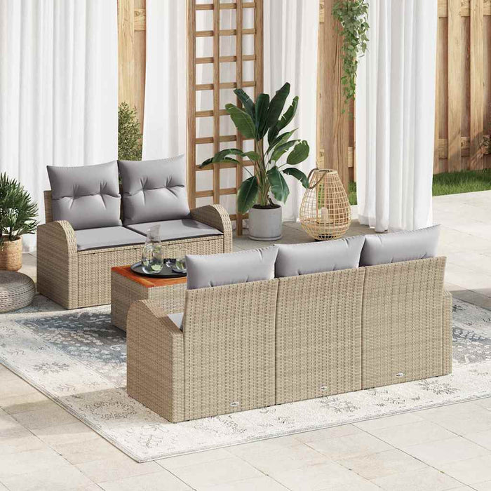 Set de canapele pentru grădină 6 pcs Bej, gri deschis - WALTI WALTI