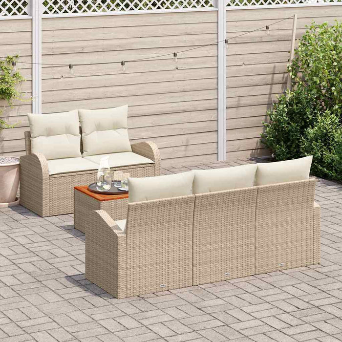 Set de canapele pentru grădină 6 pcs Bej, alb - WALTI WALTI