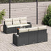 Set de canapele pentru grădină 7 pcs Negru, alb - WALTI WALTI