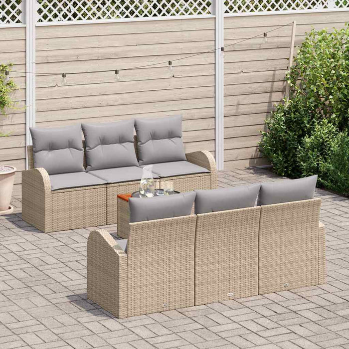 Set de canapele pentru grădină 7 pcs Bej, gri deschis - WALTI WALTI