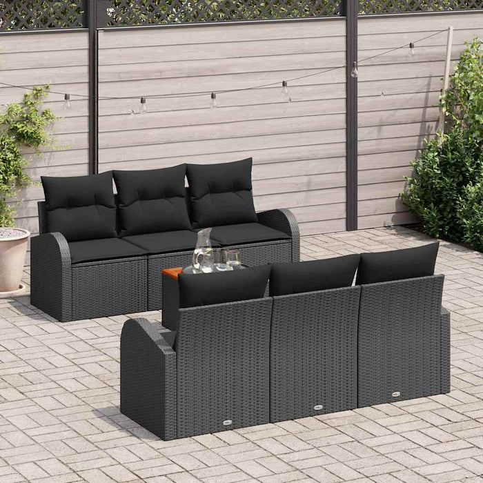 Set de canapele pentru grădină 7 pcs Negru - WALTI WALTI