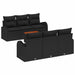 Set de canapele pentru grădină 7 pcs Negru - WALTI WALTI