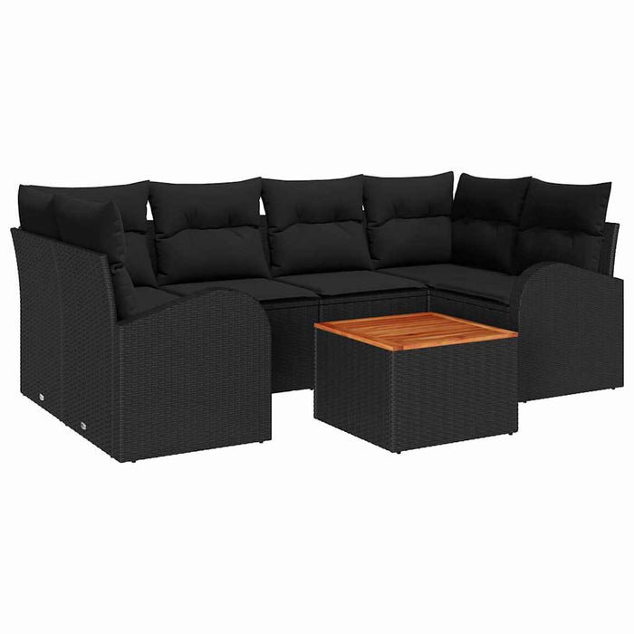 Set de canapele pentru grădină 7 pcs Negru - WALTI WALTI