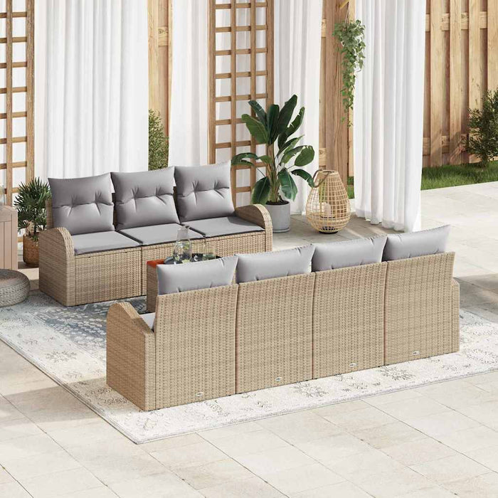 Set de canapele pentru grădină 8 pcs Bej, gri deschis - WALTI WALTI