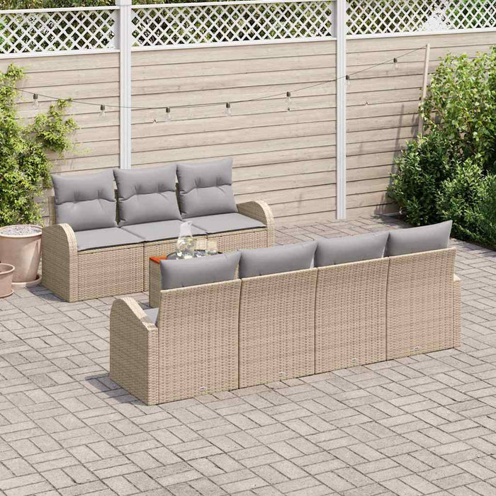 Set de canapele pentru grădină 8 pcs Bej, gri deschis - WALTI WALTI