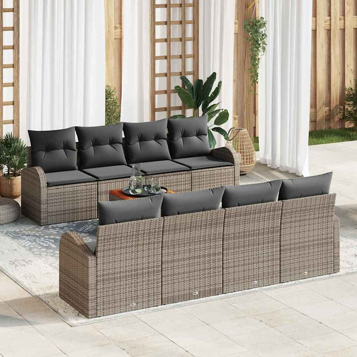 Set de canapele pentru grădină 9 pcs Gri - WALTI WALTI