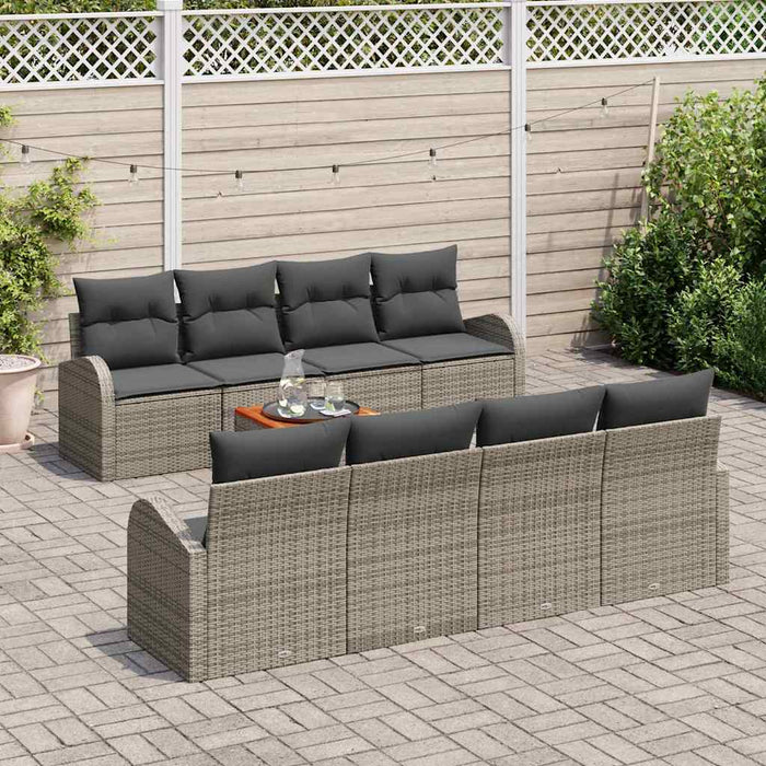 Set de canapele pentru grădină 9 pcs Gri - WALTI WALTI