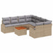 Set de canapele pentru grădină 9 pcs Bej, gri deschis - WALTI WALTI