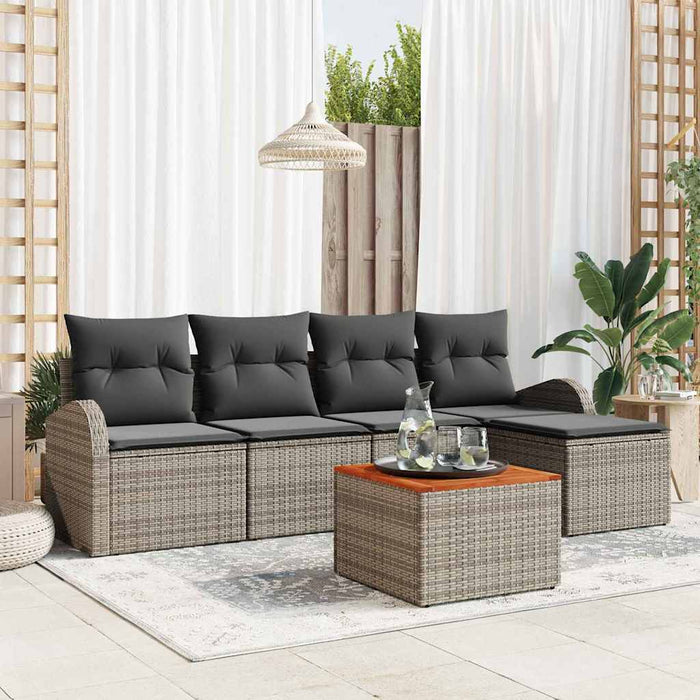Set de canapele pentru grădină 6 pcs Gri - WALTI WALTI