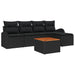 Set de canapele pentru grădină 6 pcs Negru - WALTI WALTI