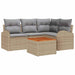 Set de canapele pentru grădină 5 pcs Beige și gri deschis - WALTI WALTI