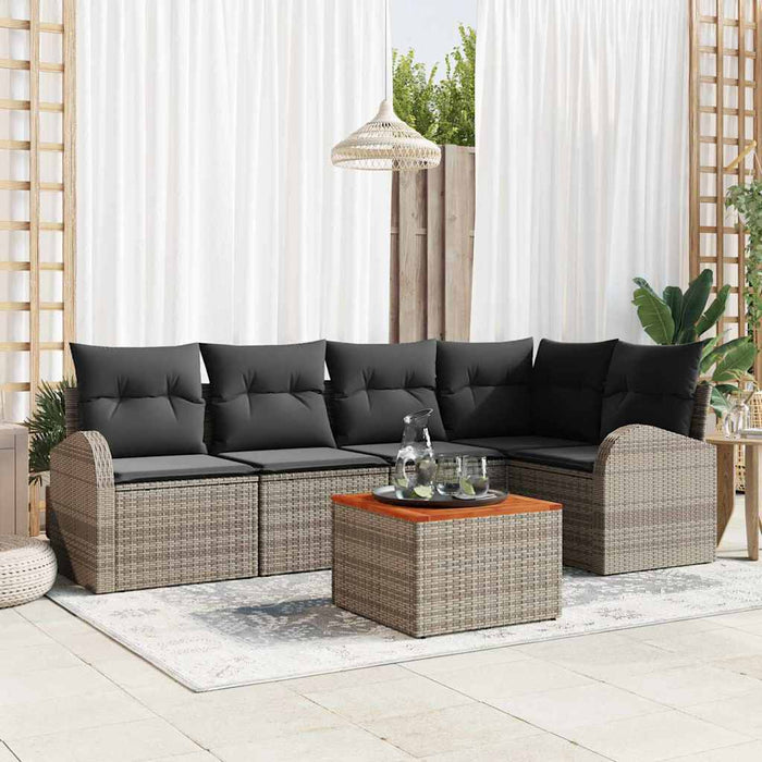 Set de canapele pentru grădină 6 pcs Gri - WALTI WALTI