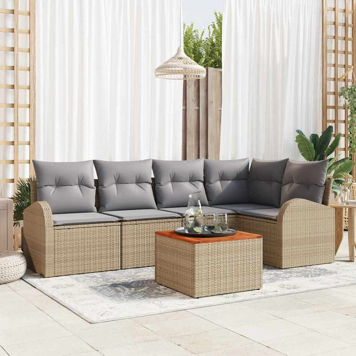 Set de canapele pentru grădină 6 pcs Bej, gri deschis - WALTI WALTI