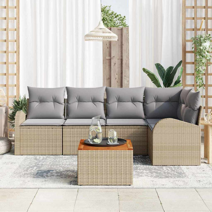 Set de canapele pentru grădină 6 pcs Bej, gri deschis - WALTI WALTI