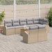 Set de canapele pentru grădină 9 pcs Beige și gri deschis - WALTI WALTI