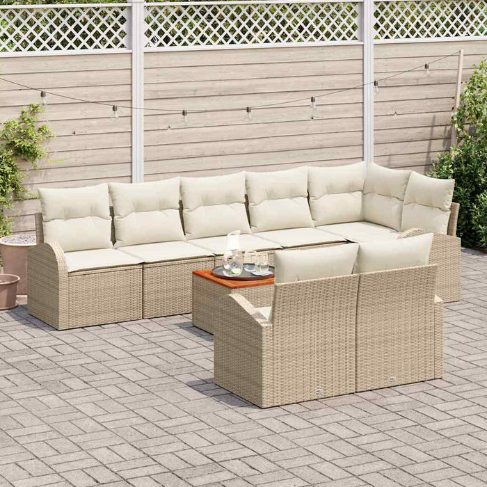 Set de canapele pentru grădină 9 pcs Bej, alb - WALTI WALTI