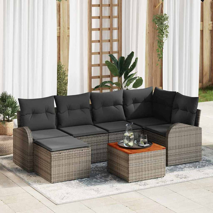 Set de canapele pentru grădină 7 pcs Gri - WALTI WALTI