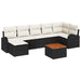 Set de canapele pentru grădină 8 pcs Negru, alb - WALTI WALTI