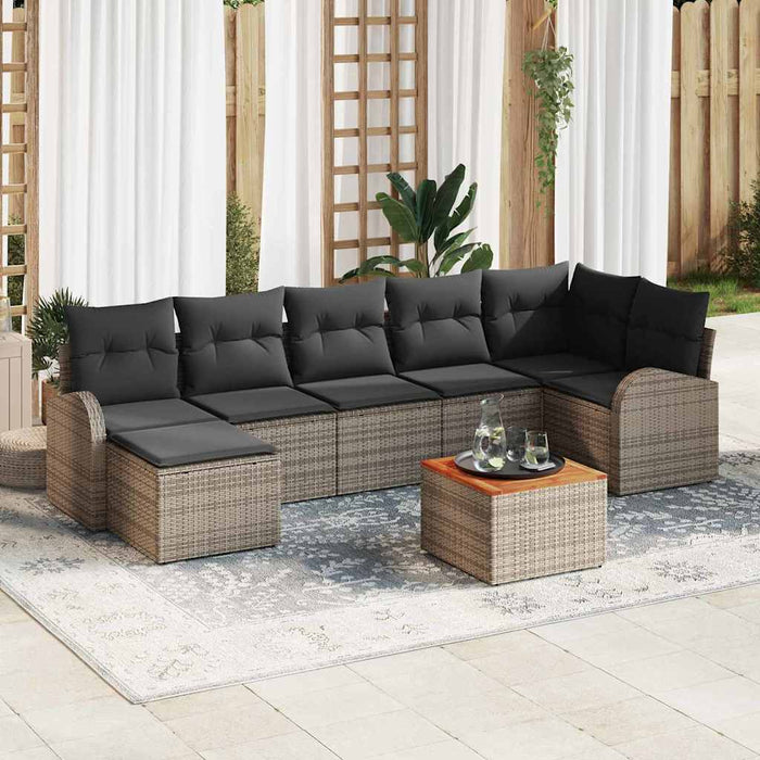 Set de canapele pentru grădină 8 pcs Gri - WALTI WALTI