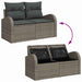 Set de canapele pentru grădină 8 pcs Gri - WALTI WALTI