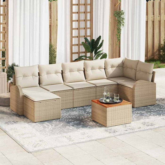 Set de canapele pentru grădină 8 pcs Bej, alb - WALTI WALTI