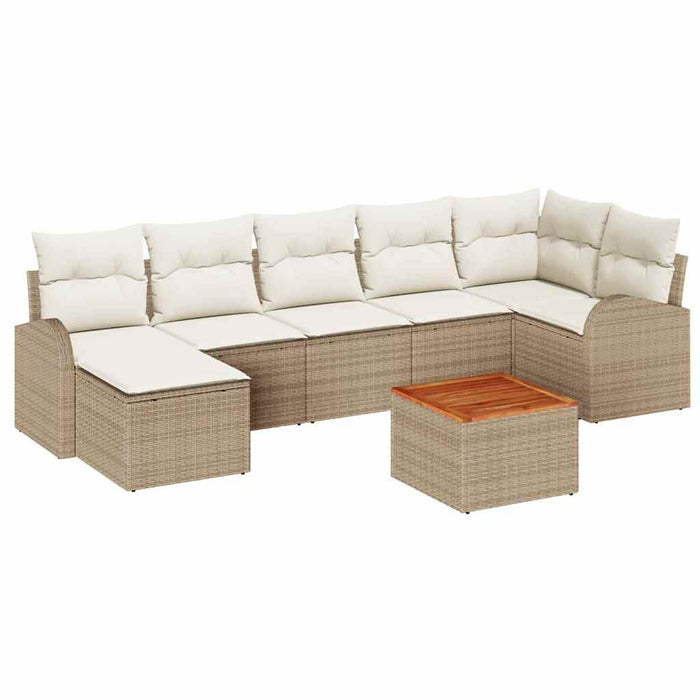 Set de canapele pentru grădină 8 pcs Bej, alb - WALTI WALTI