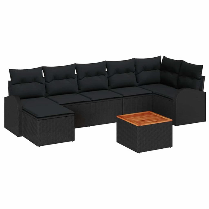 Set de canapele pentru grădină 8 pcs Negru - WALTI WALTI