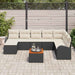 Set de canapele pentru grădină 9 pcs Negru, alb - WALTI WALTI