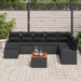 Set de canapele pentru grădină 9 pcs Negru - WALTI WALTI