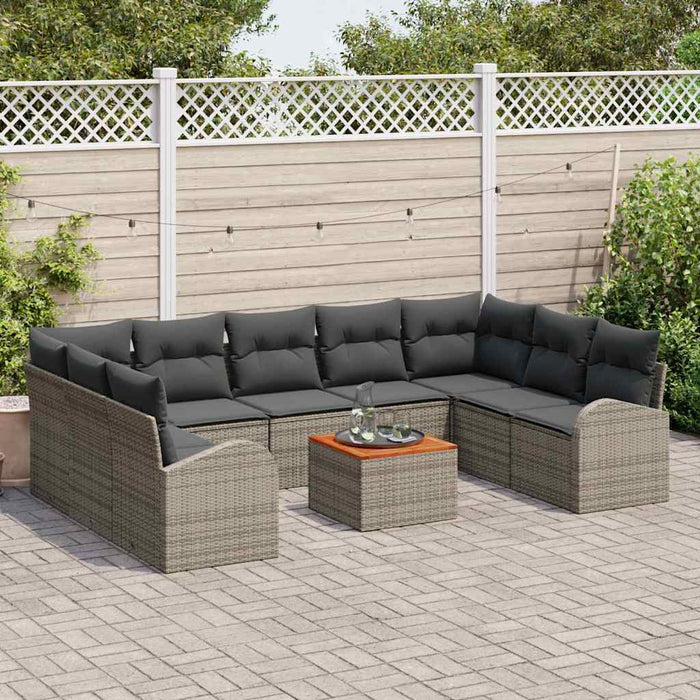 Set de canapele pentru grădină 10 pcs Gri - WALTI WALTI