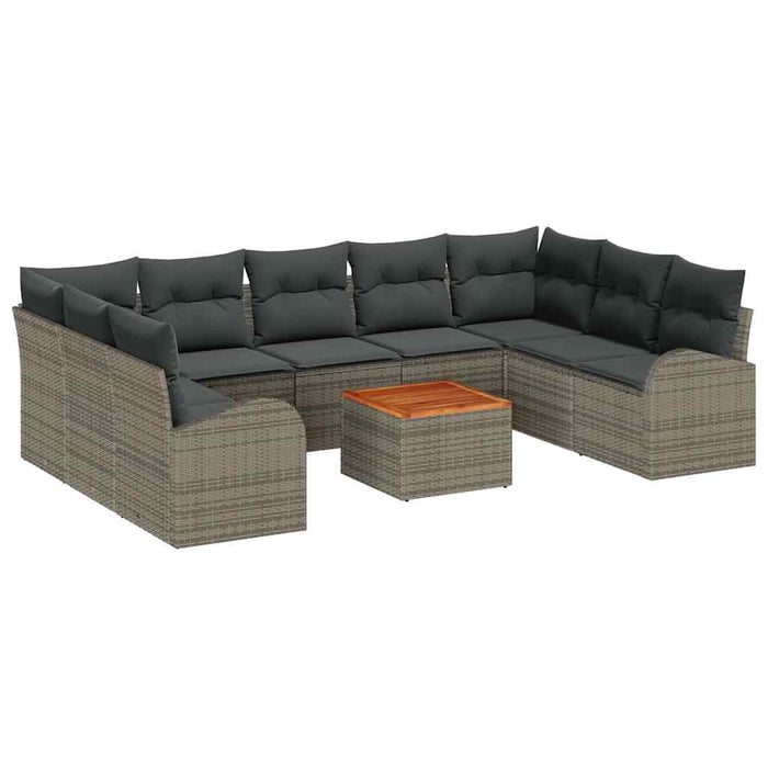 Set de canapele pentru grădină 10 pcs Gri - WALTI WALTI