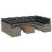 Set de canapele pentru grădină 10 pcs Gri - WALTI WALTI