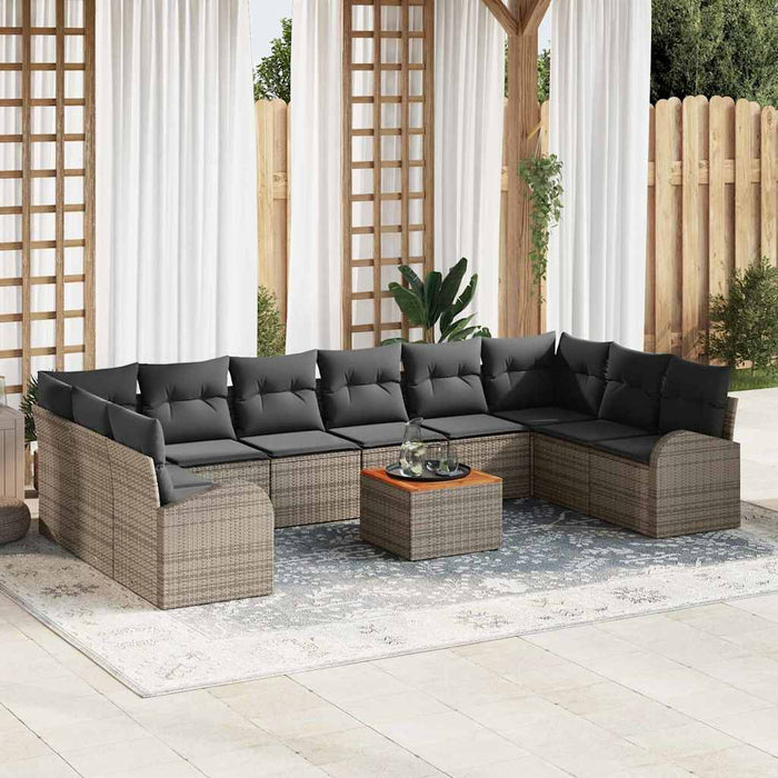 Set de canapele pentru grădină 11 pcs Gri - WALTI WALTI